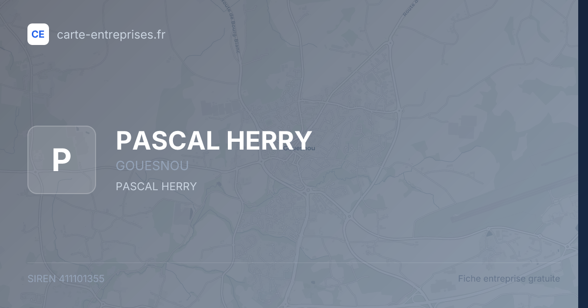 PASCAL HERRY — 411101355 — fiche entreprise