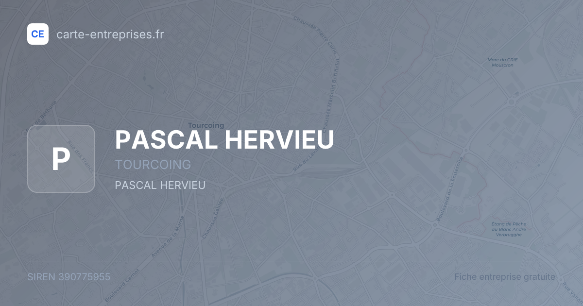 PASCAL HERVIEU — 390775955 — fiche entreprise