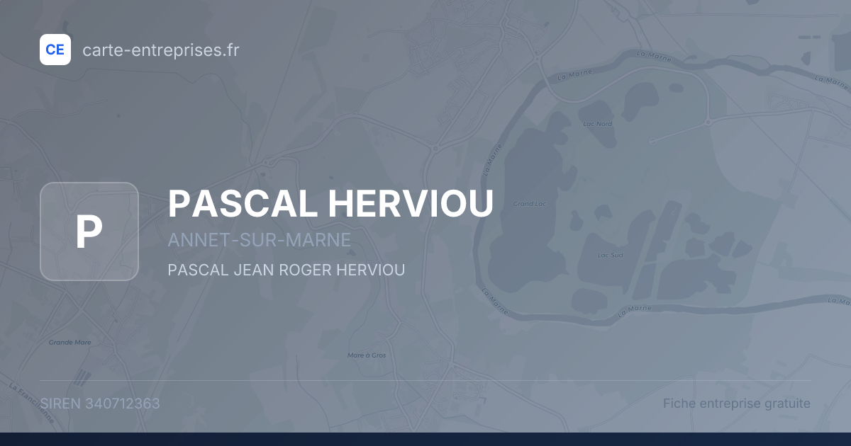 PASCAL HERVIOU — 340712363 — fiche entreprise