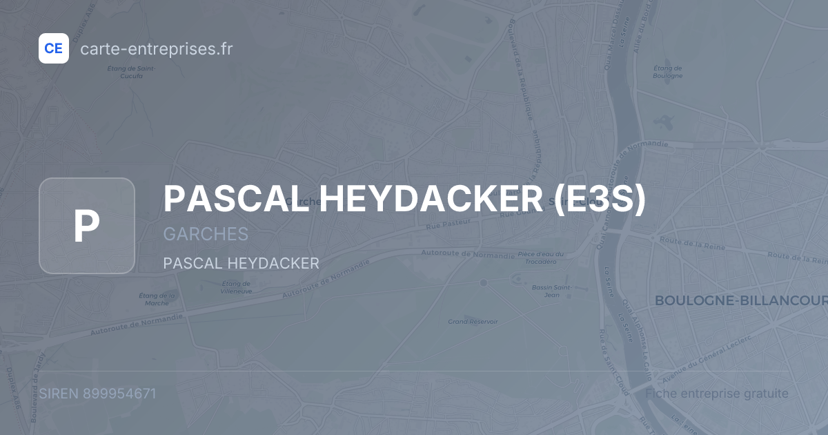 PASCAL HEYDACKER (E3S) — 899954671 — fiche entreprise