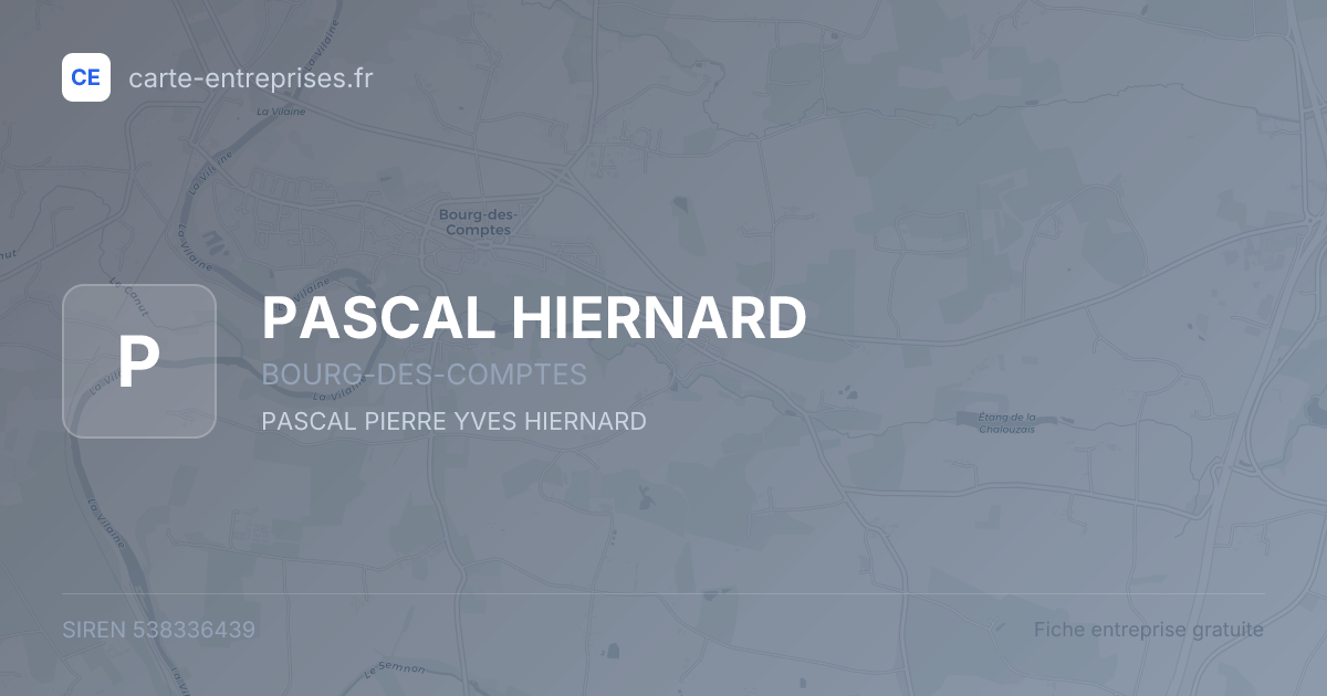 PASCAL HIERNARD — 538336439 — fiche entreprise