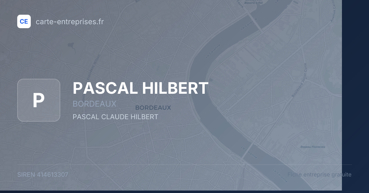 PASCAL HILBERT — 414613307 — fiche entreprise