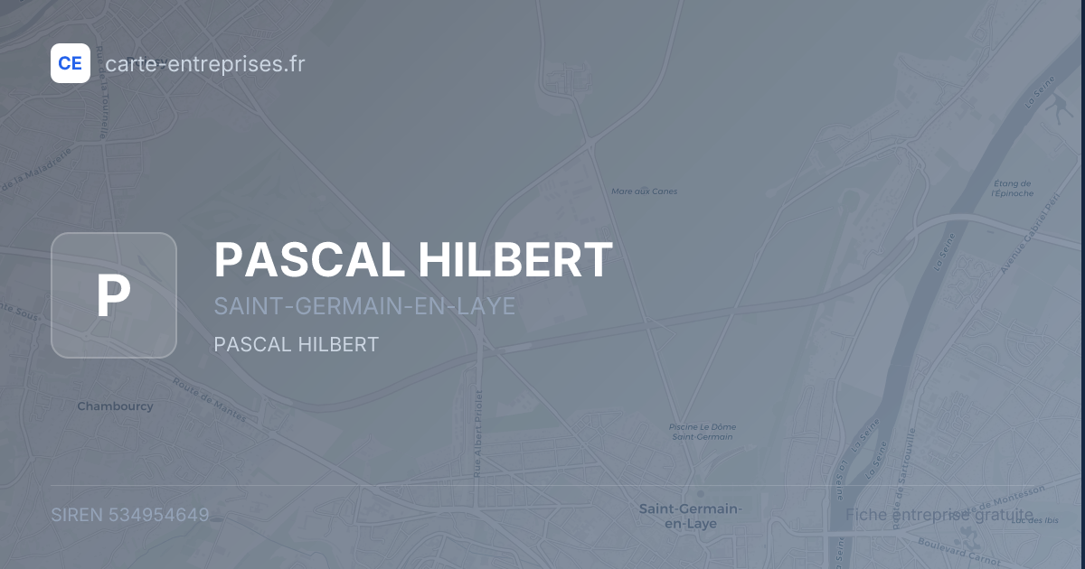 PASCAL HILBERT — 534954649 — fiche entreprise