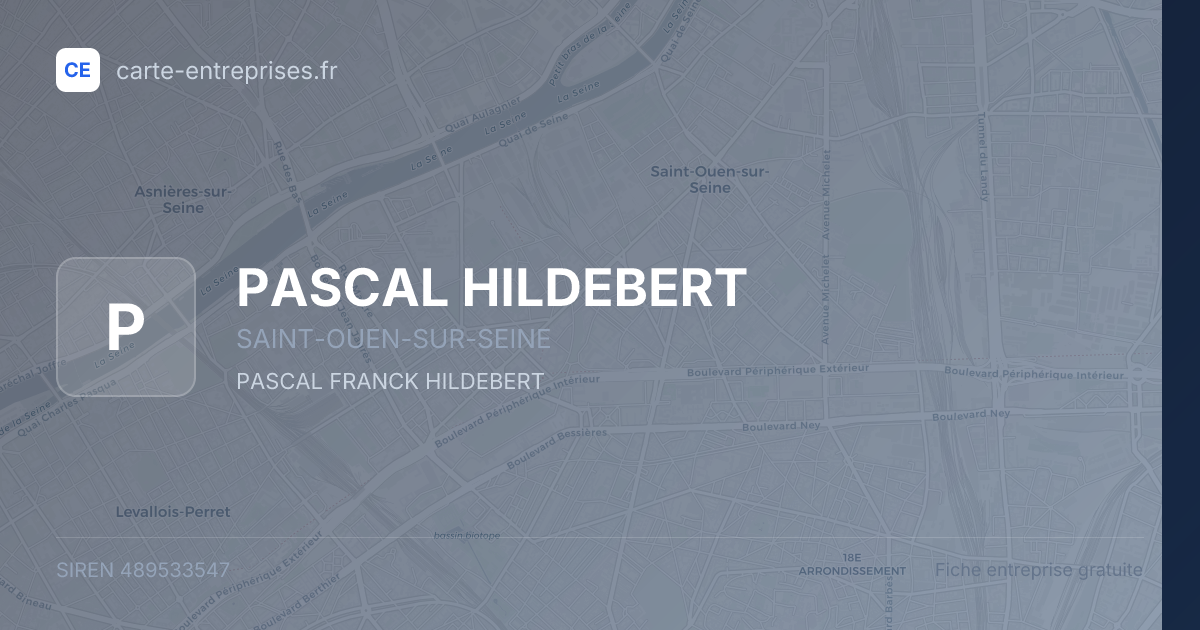 PASCAL HILDEBERT — 489533547 — fiche entreprise