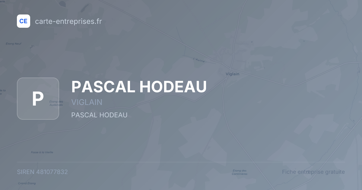 PASCAL HODEAU — 481077832 — fiche entreprise