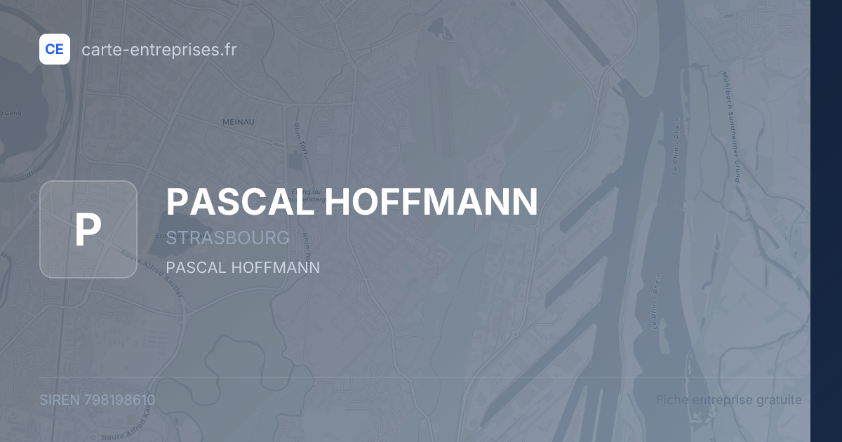 PASCAL HOFFMANN — 798198610 — fiche entreprise