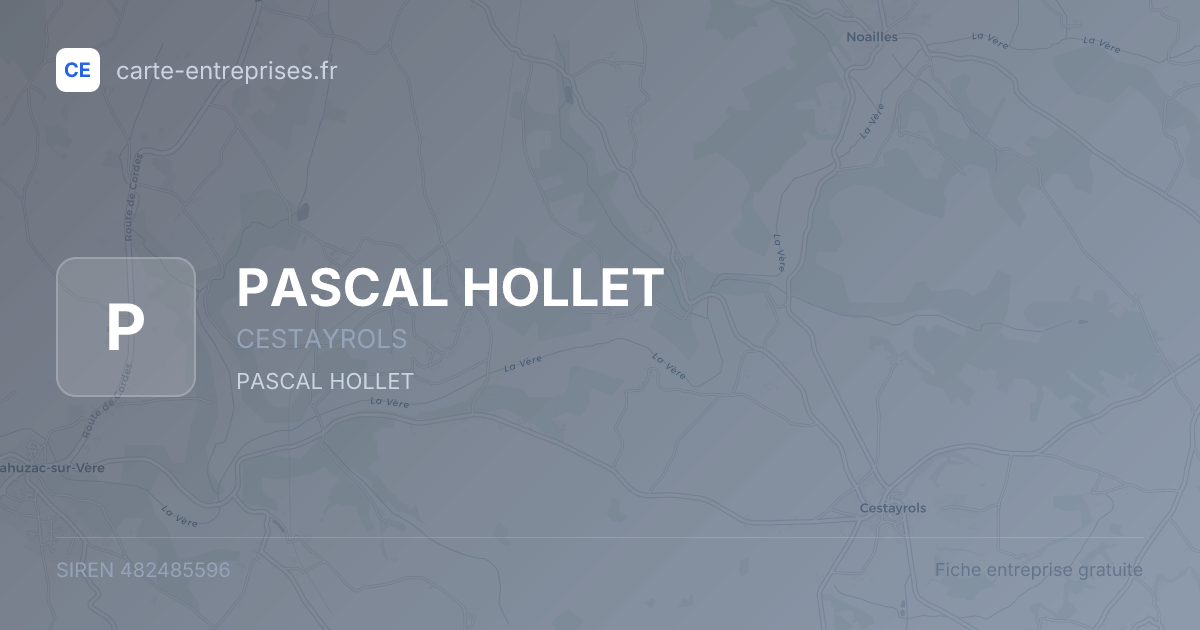 PASCAL HOLLET — 482485596 — fiche entreprise
