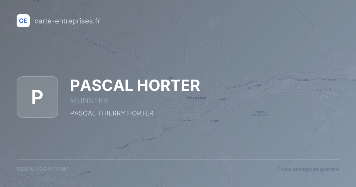 PASCAL HORTER — 429443294 — fiche entreprise