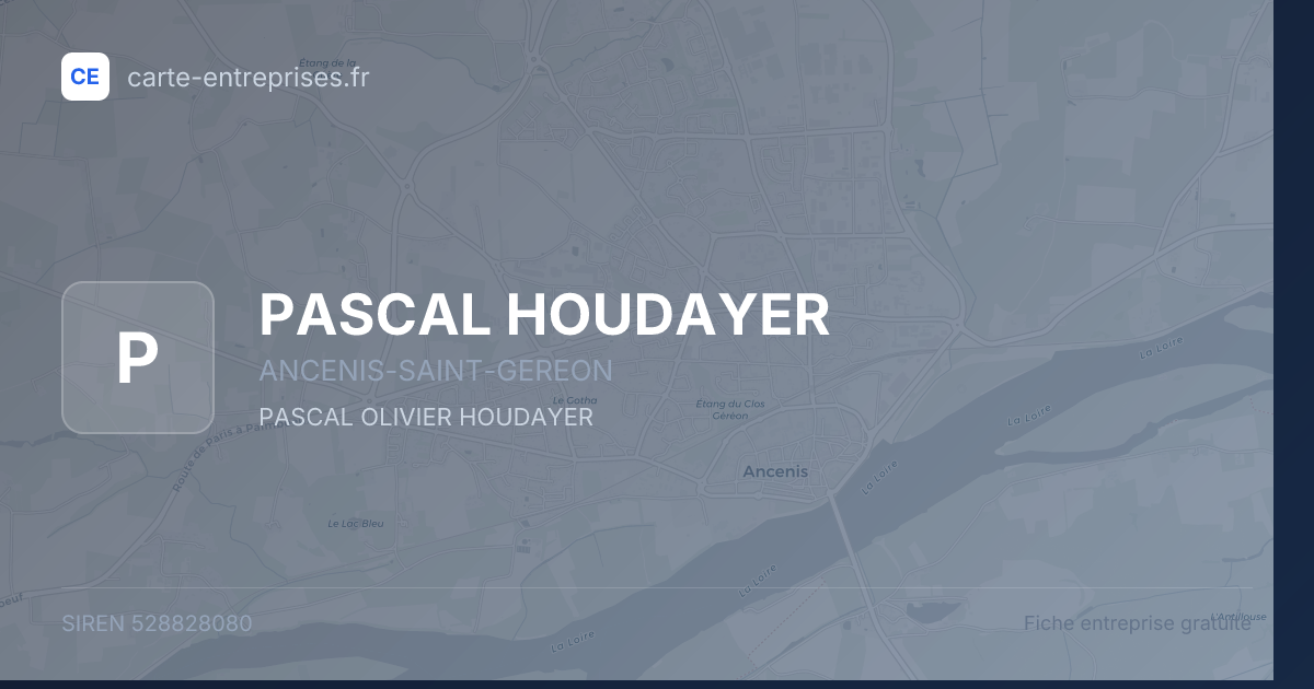 PASCAL HOUDAYER — 528828080 — fiche entreprise