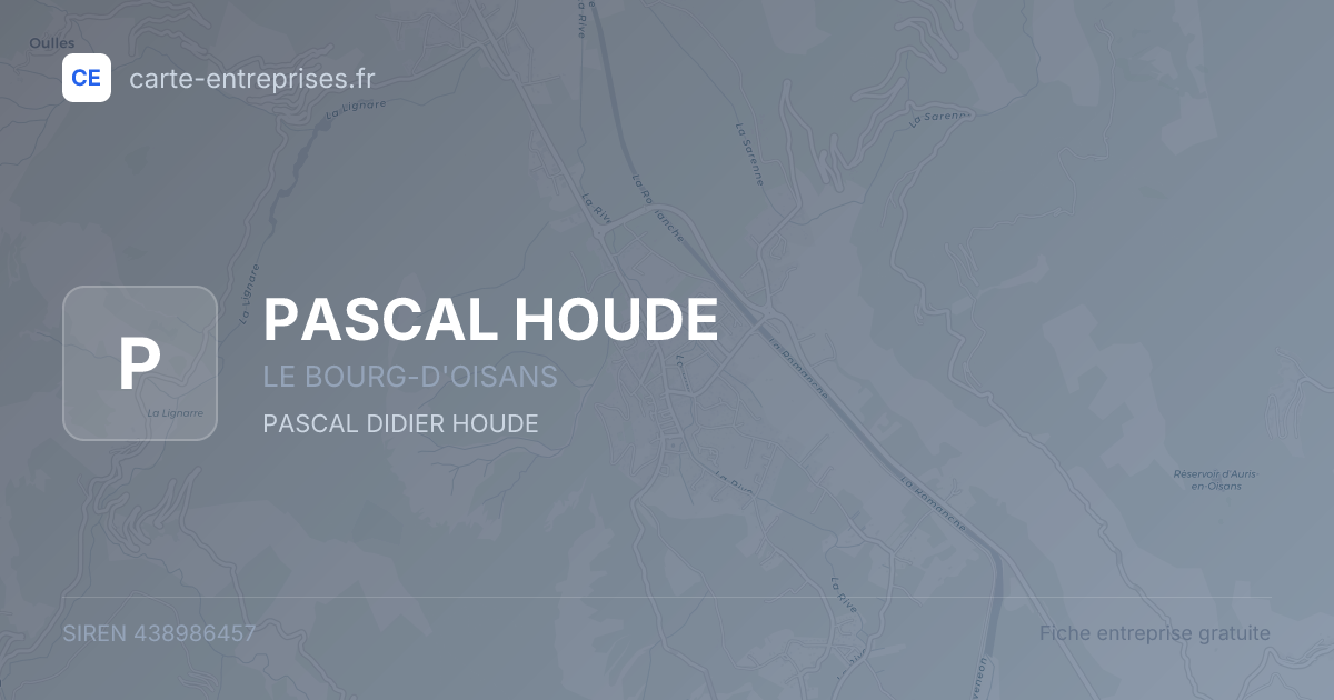 PASCAL HOUDE — 438986457 — fiche entreprise