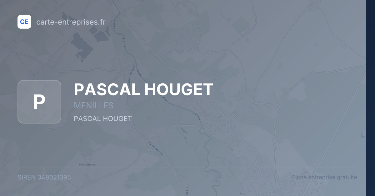 PASCAL HOUGET — 348021395 — fiche entreprise