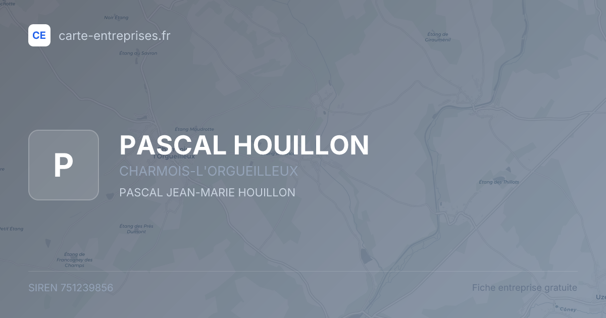 PASCAL HOUILLON — 751239856 — fiche entreprise