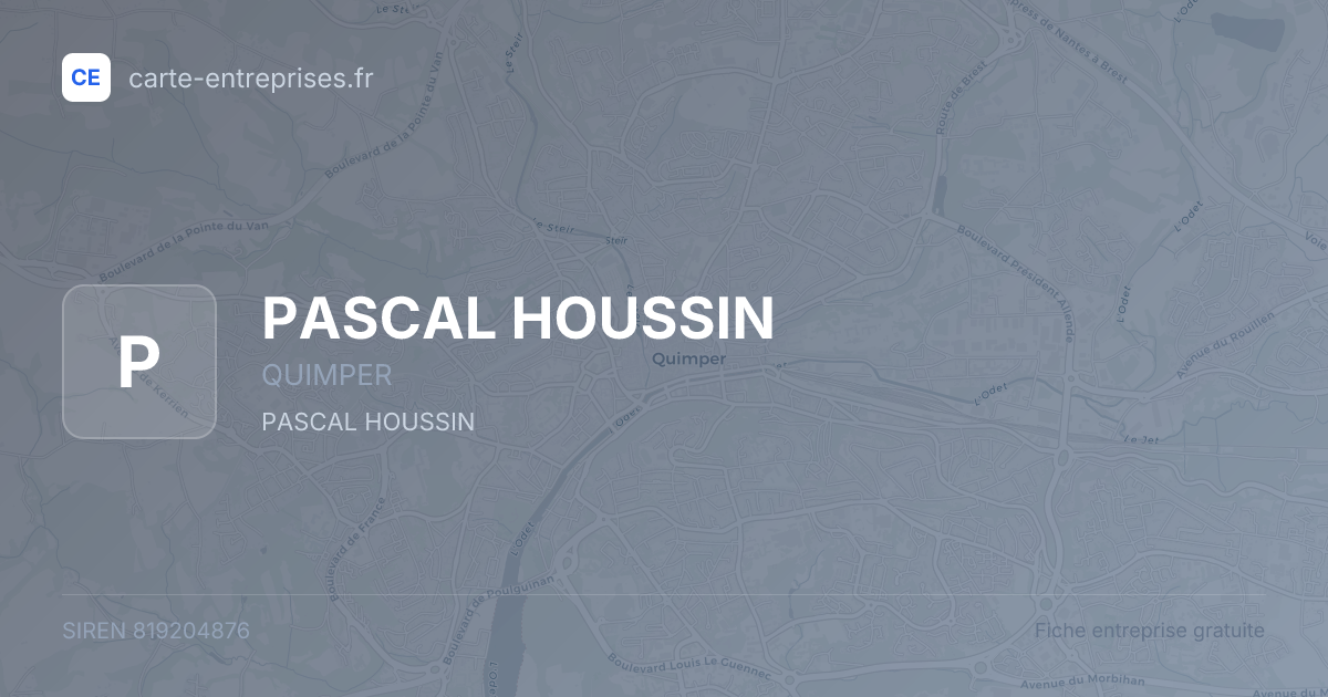 PASCAL HOUSSIN — 819204876 — fiche entreprise