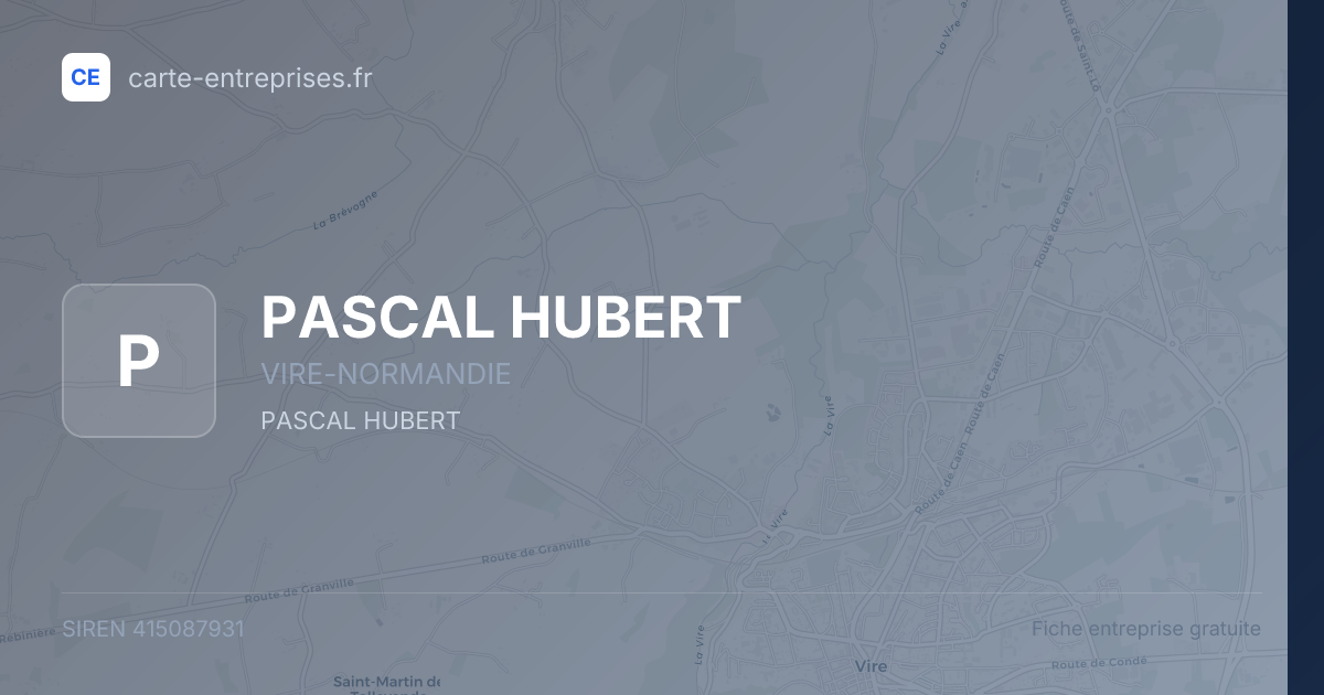 PASCAL HUBERT — 415087931 — fiche entreprise