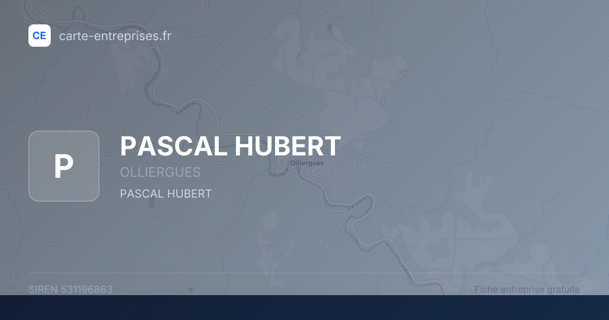 PASCAL HUBERT — 531196863 — fiche entreprise