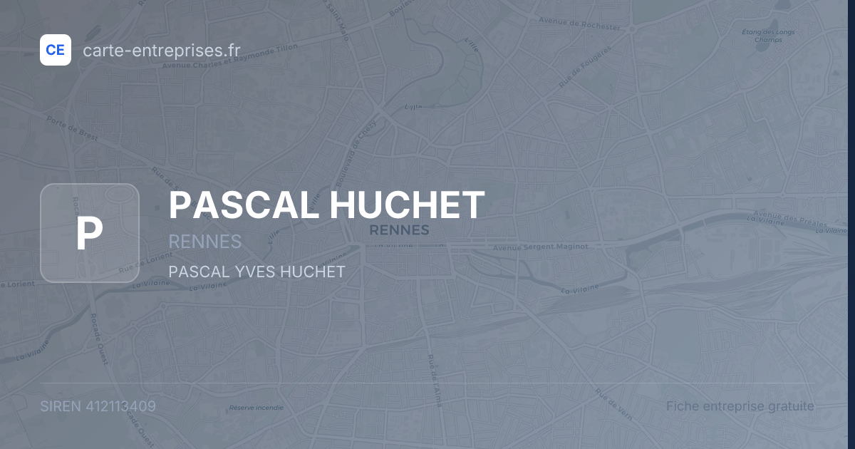 PASCAL HUCHET — 412113409 — fiche entreprise