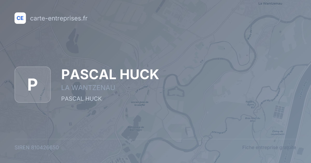 PASCAL HUCK — 810426650 — fiche entreprise