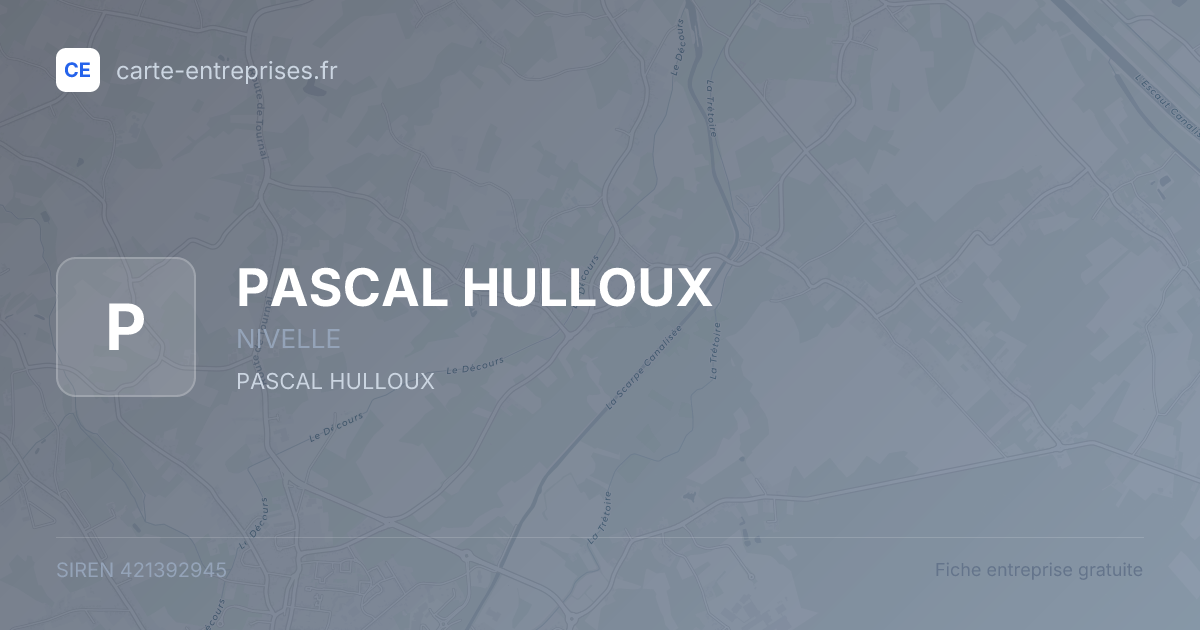 PASCAL HULLOUX — 421392945 — fiche entreprise