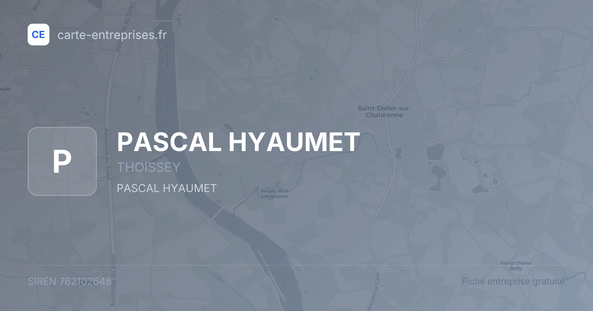 PASCAL HYAUMET — 762102648 — fiche entreprise