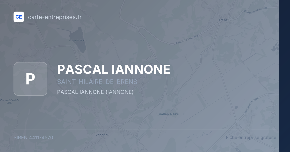 PASCAL IANNONE — 441174570 — fiche entreprise