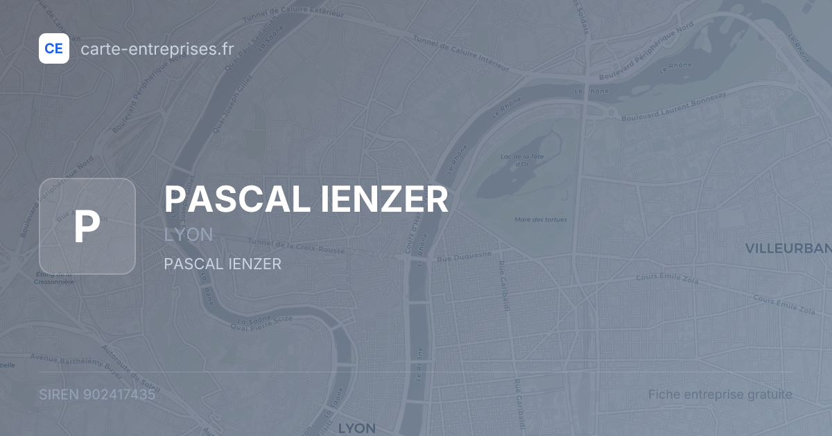 PASCAL IENZER — 902417435 — fiche entreprise
