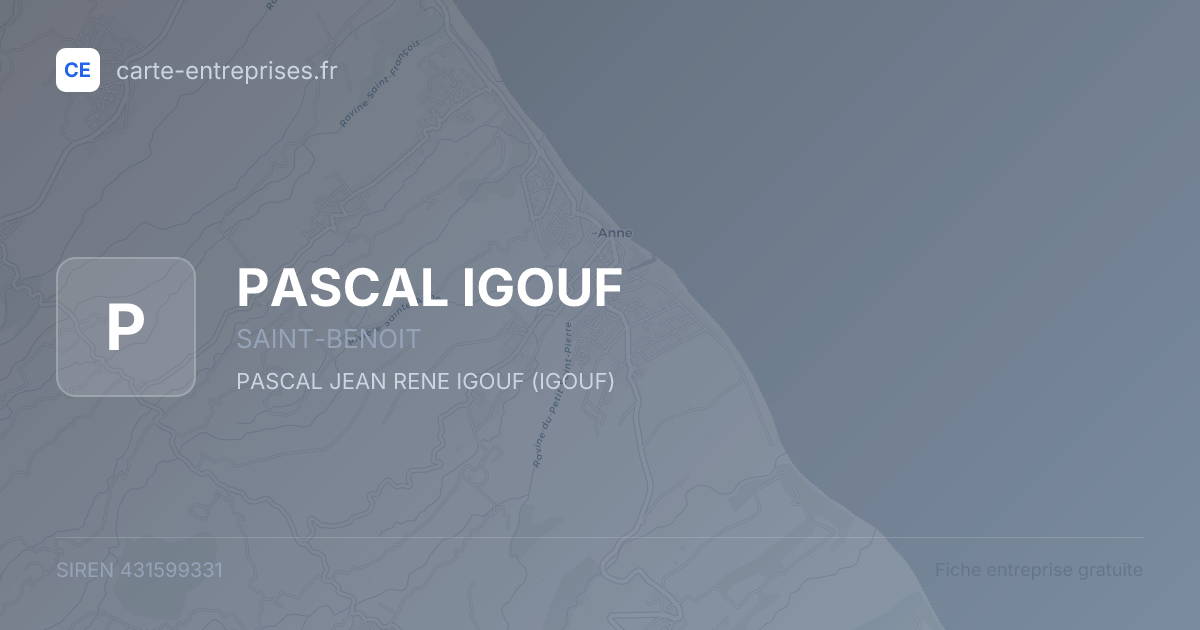 PASCAL IGOUF — 431599331 — fiche entreprise