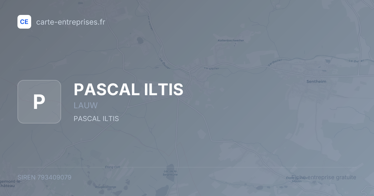 PASCAL ILTIS — 793409079 — fiche entreprise