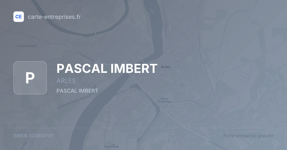 PASCAL IMBERT — 323614701 — fiche entreprise