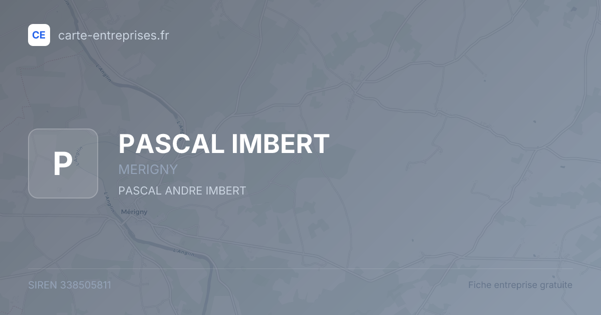 PASCAL IMBERT — 338505811 — fiche entreprise