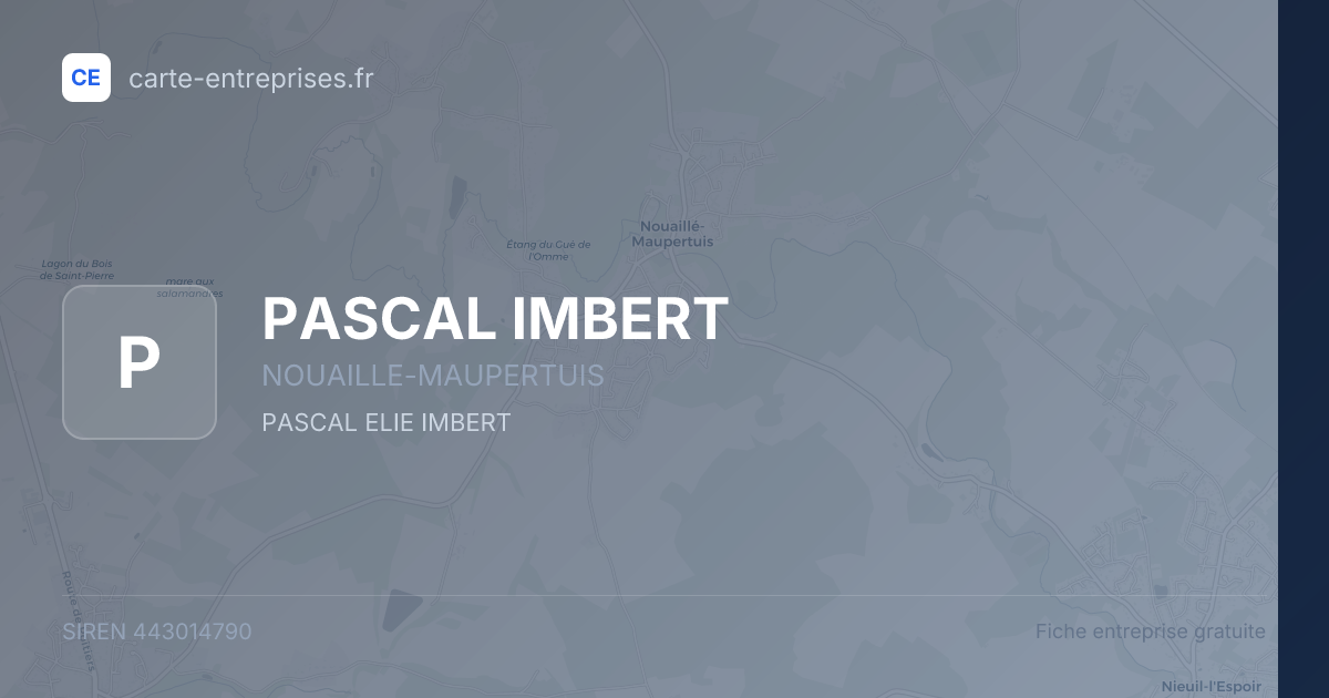 PASCAL IMBERT — 443014790 — fiche entreprise