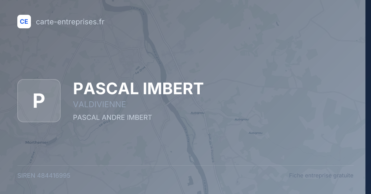 PASCAL IMBERT — 484416995 — fiche entreprise