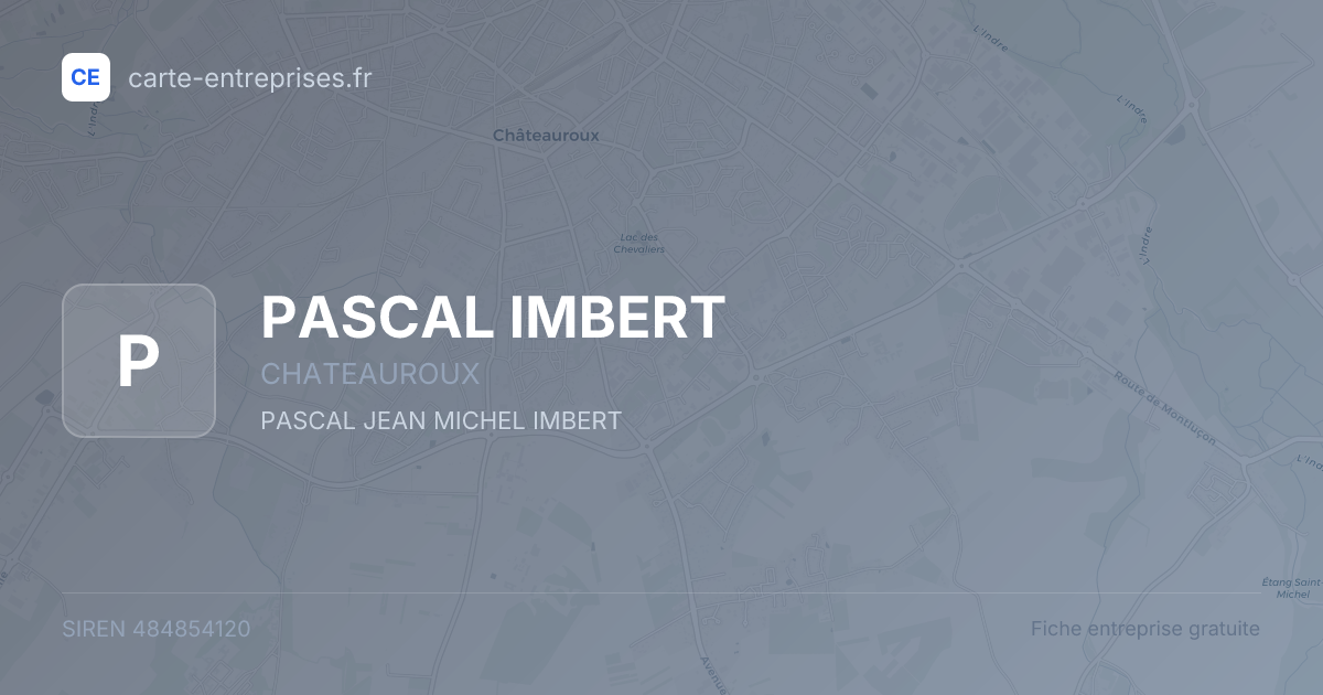 PASCAL IMBERT — 484854120 — fiche entreprise