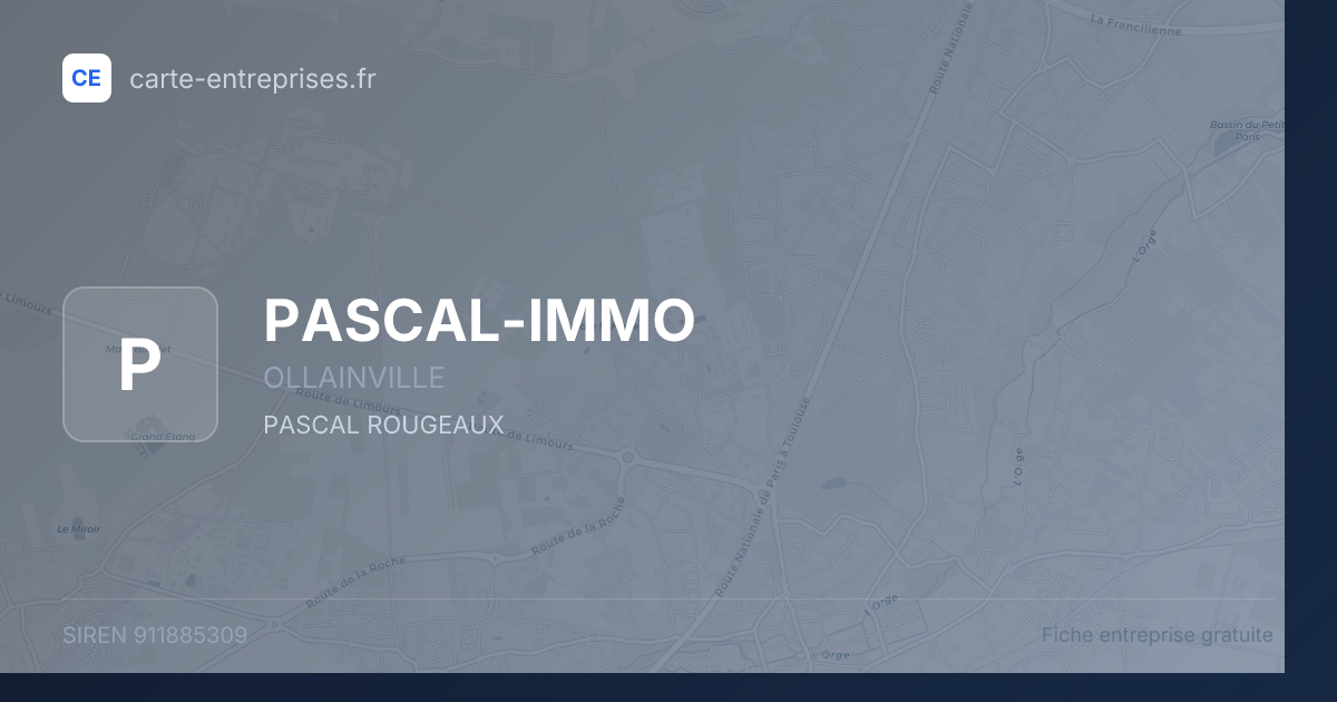PASCAL-IMMO — 911885309 — fiche entreprise