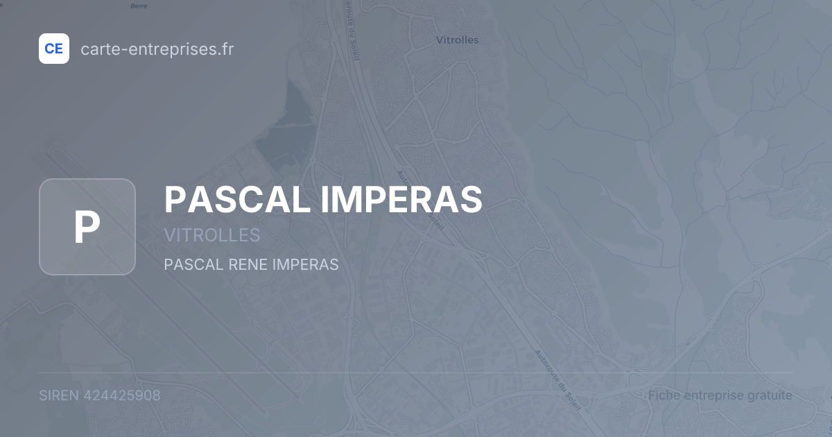 PASCAL IMPERAS — 424425908 — fiche entreprise