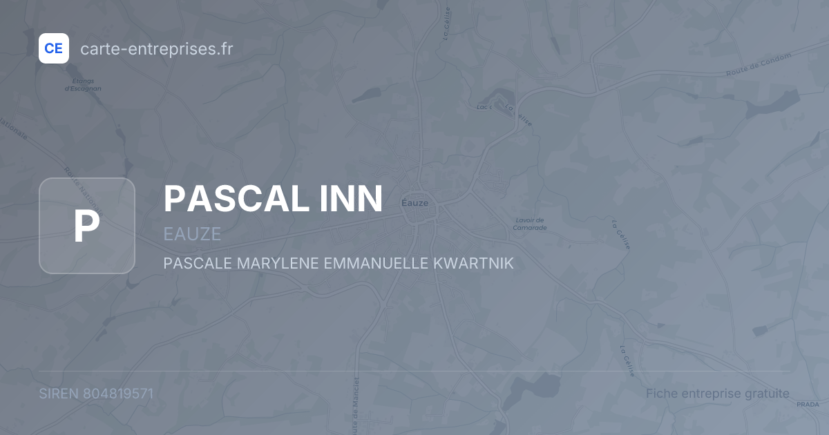 PASCAL INN — 804819571 — fiche entreprise