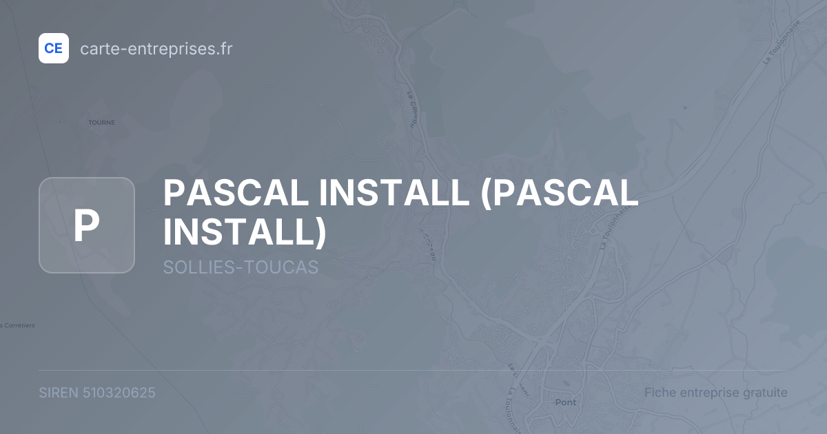 PASCAL INSTALL — 510320625 — fiche entreprise