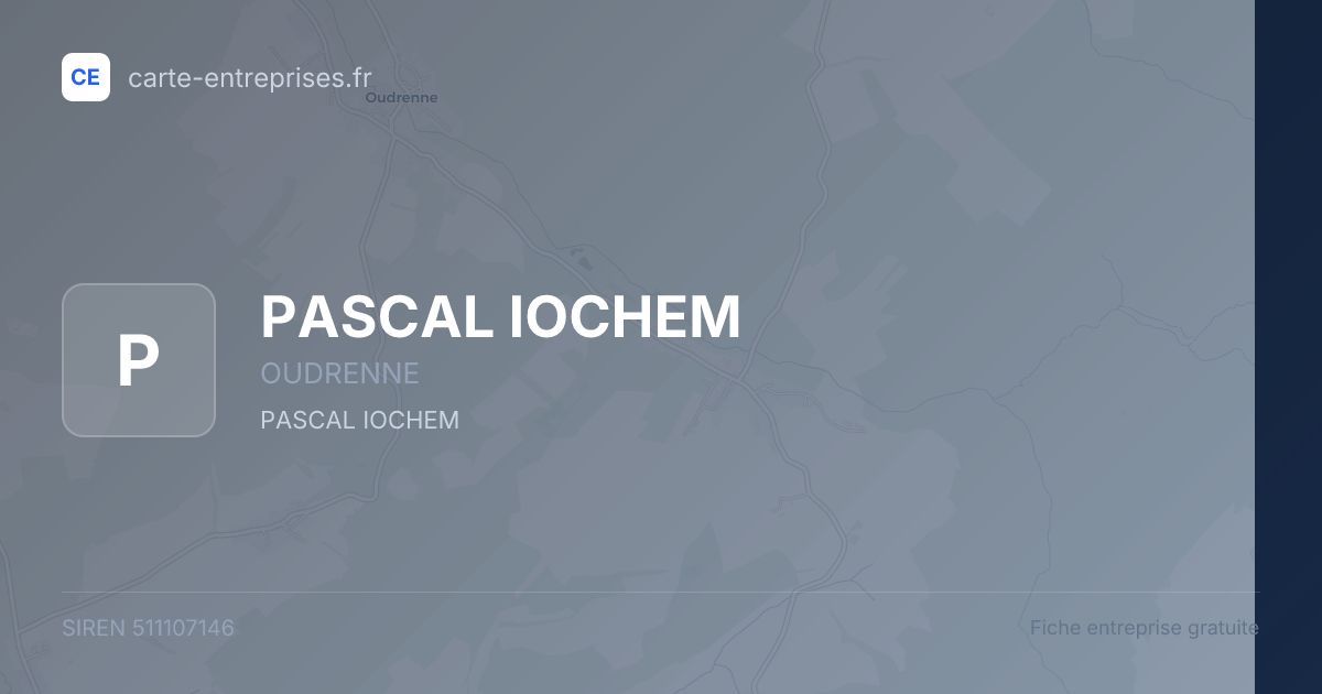 PASCAL IOCHEM — 511107146 — fiche entreprise