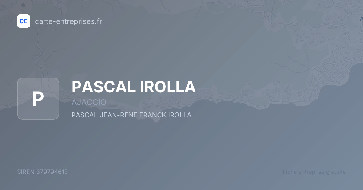 PASCAL IROLLA — 379794613 — fiche entreprise