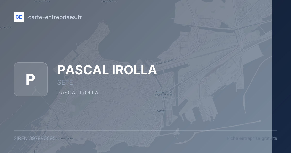 PASCAL IROLLA — 397980095 — fiche entreprise