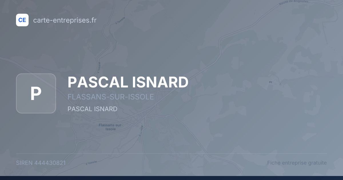 PASCAL ISNARD — 444430821 — fiche entreprise