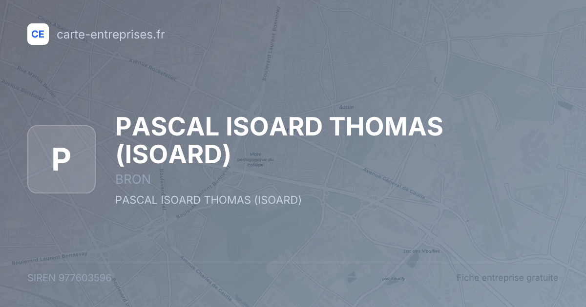 PASCAL ISOARD THOMAS (ISOARD) — 977603596 — fiche entreprise