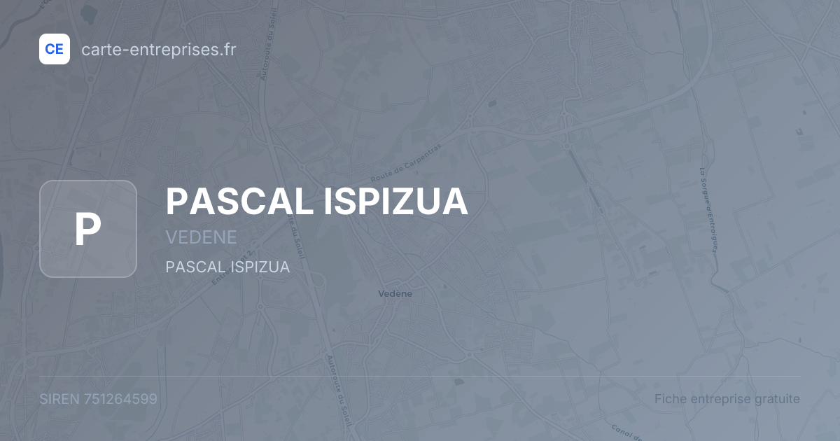 PASCAL ISPIZUA — 751264599 — fiche entreprise