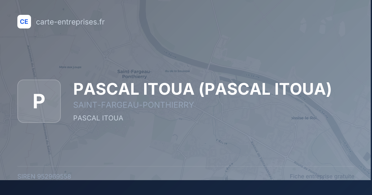 PASCAL ITOUA — 952969558 — fiche entreprise