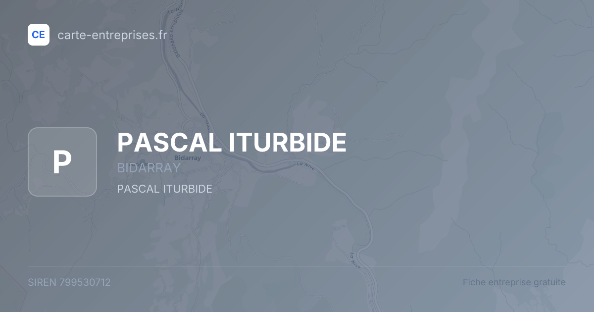 PASCAL ITURBIDE — 799530712 — fiche entreprise