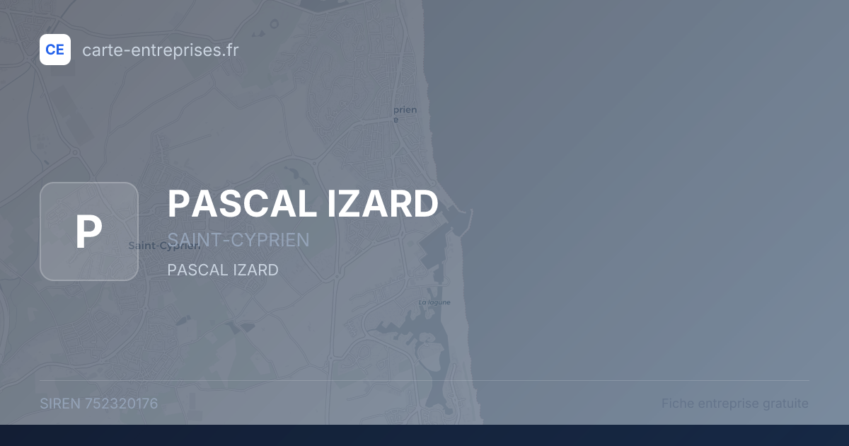 PASCAL IZARD — 752320176 — fiche entreprise