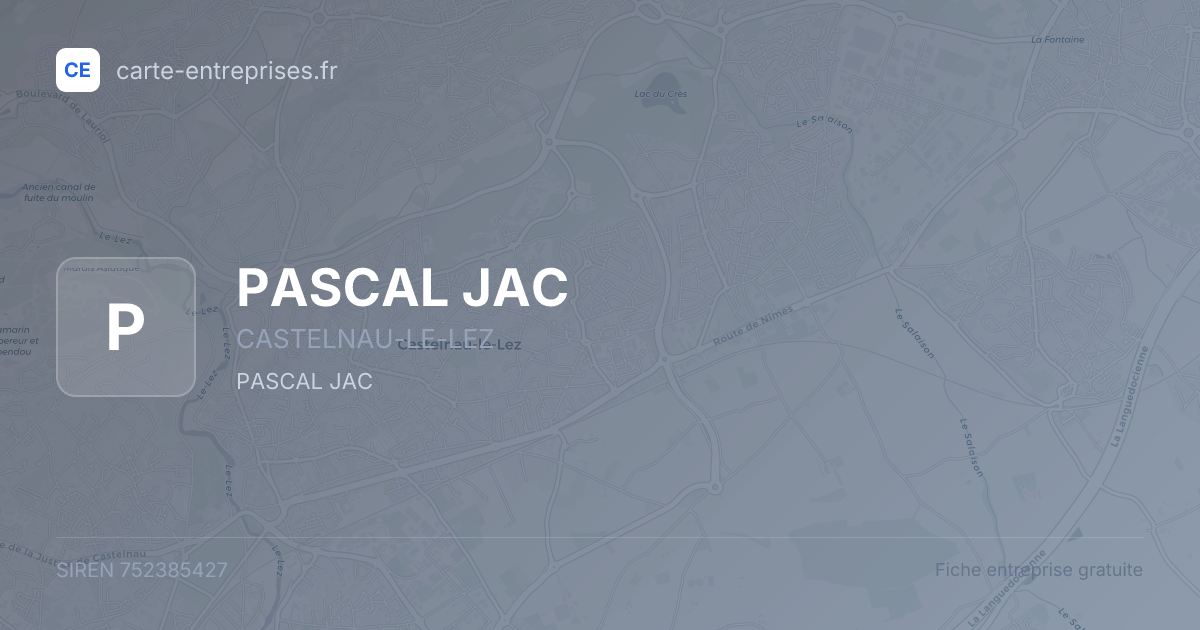 PASCAL JAC — 752385427 — fiche entreprise