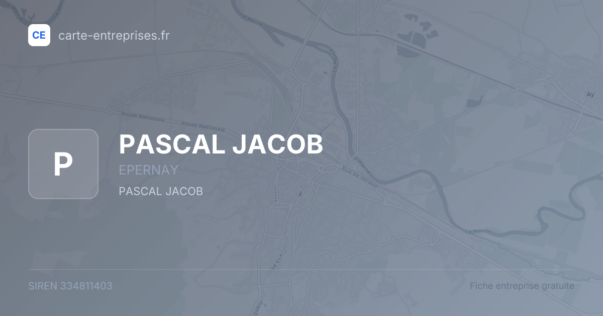 PASCAL JACOB — 334811403 — fiche entreprise