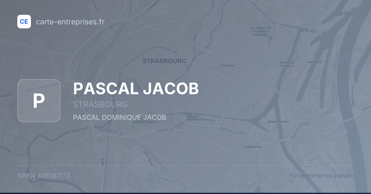 PASCAL JACOB — 339092173 — fiche entreprise