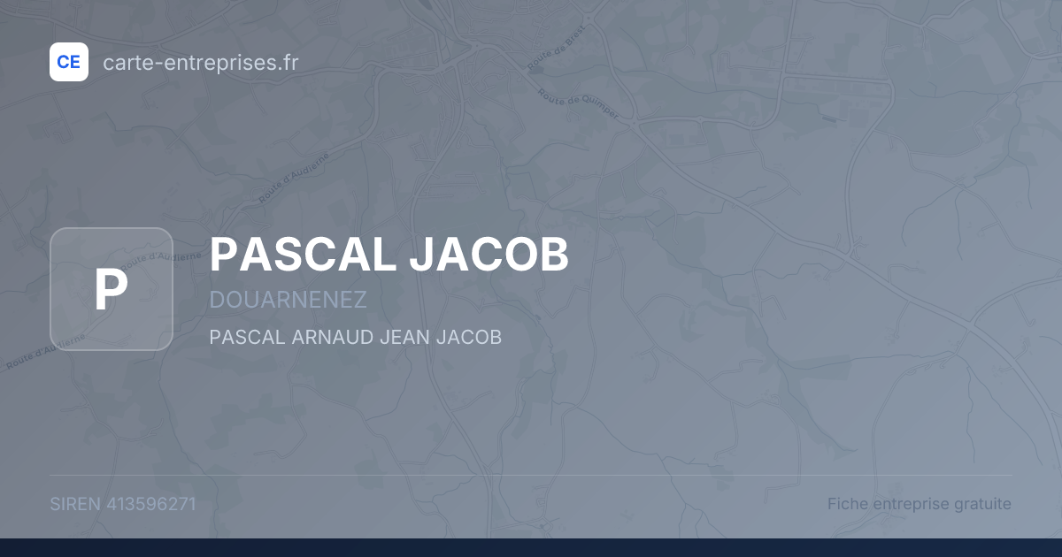 PASCAL JACOB — 413596271 — fiche entreprise