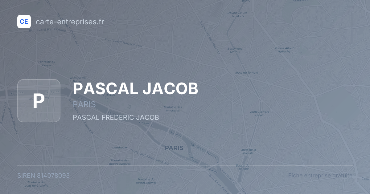 PASCAL JACOB — 814078093 — fiche entreprise